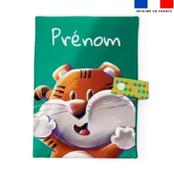 Patron protège carnet de santé personnalisé - Tigre Lou-Stick - Création Stillistic
