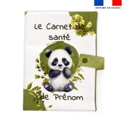 Patron protège carnet de santé personnalisé - Panda aquarelle