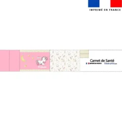 Patron protège carnet de santé personnalisé - Licorne rose