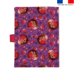 Patron protège carnet de santé personnalisé - Loutre et coeurs - Création Stillistic