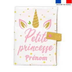 Patron protège carnet de santé personnalisé - Licorne Gold