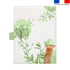 Patron protège carnet de santé personnalisé - Singe aquarelle