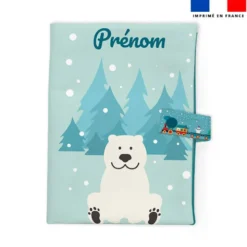 Patron protège carnet de santé personnalisé - Ours polaire