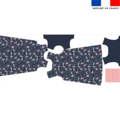 Patron robe enfant bleu imprimé licorne