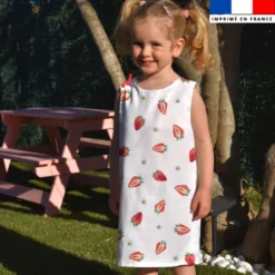Patron robe enfant imprimé fraise