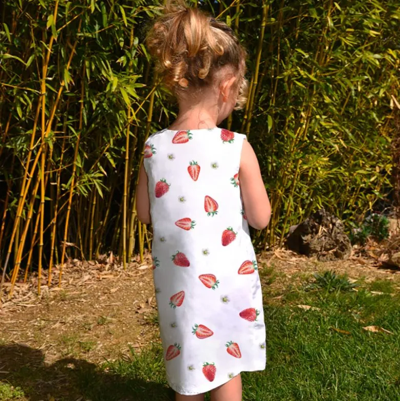 Patron robe enfant imprimé fraise