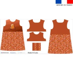 Patron robe enfant motif amis ptit déj Tartine - Création Stillistic