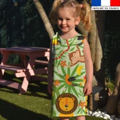 Patron robe enfant motif animaux de la jungle