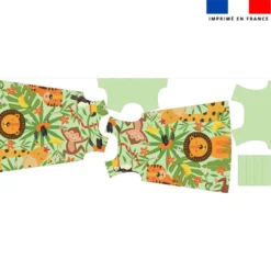 Patron robe enfant motif animaux de la jungle