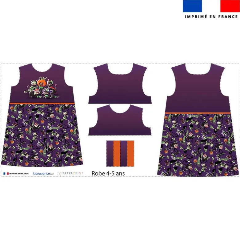 Patron robe enfant motif Bal masqué Halloween - Création Stillistic