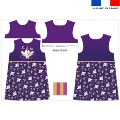 Patron robe enfant motif chouette magicienne - Création Stillistic