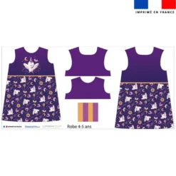 Patron robe enfant motif chouette magicienne - Création Stillistic