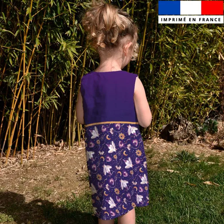 Patron robe enfant motif chouette magicienne - Création Stillistic