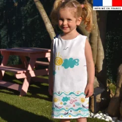 Patron robe enfant motif dessin de la mer