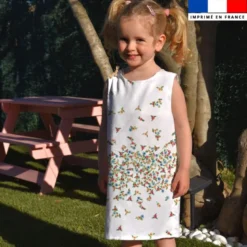 Patron robe enfant motif dégradé de fleurs