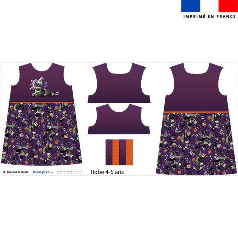 Patron robe enfant motif Halloween Magicien - Création Stillistic
