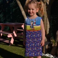 Patron robe enfant motif macareux - Création Stillistic