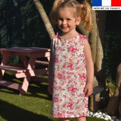 Patron robe enfant motif rose