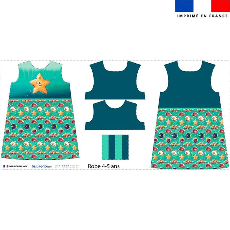 Patron robe enfant motif étoile petit beurre - Création Stillistic