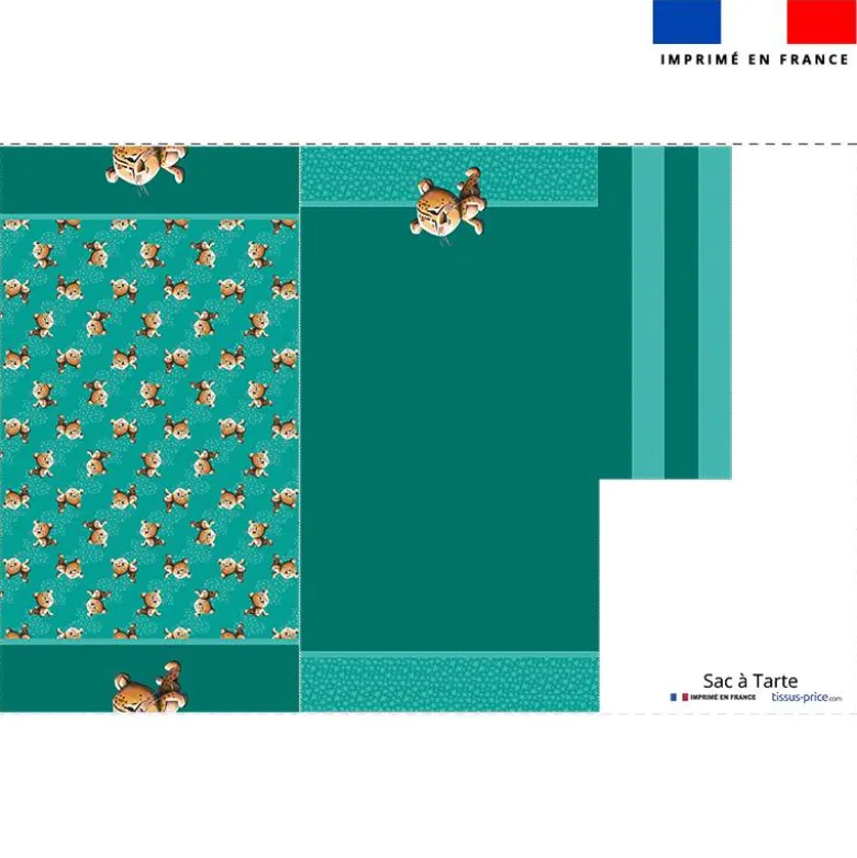 Patron sac à tarte motif bébé guépard - Création Stillistic