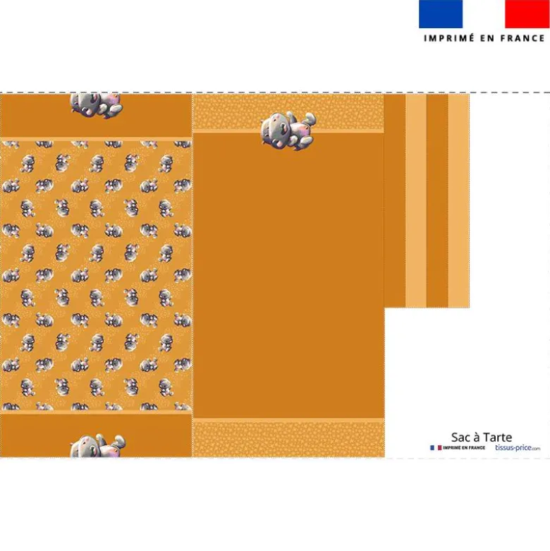 Patron sac à tarte motif bébé hippo - Création Stillistic