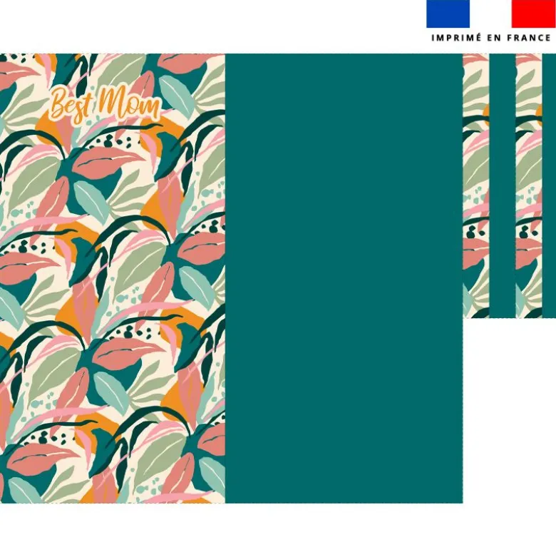 Patron sac à tarte motif best mom exotique