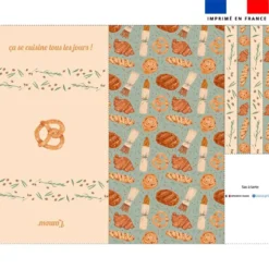 Patron sac à tarte motif boulangerie