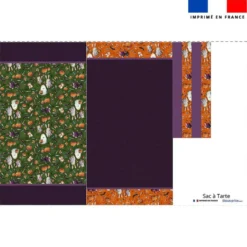 Patron sac à tarte motif fantômes orange - Création Stillistic