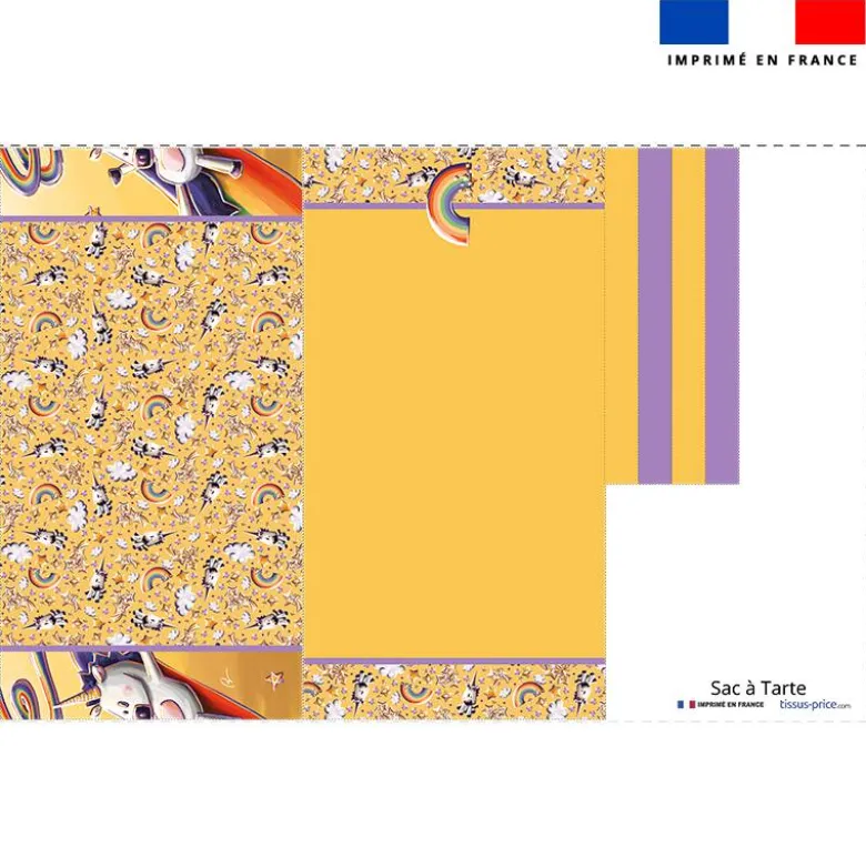 Patron sac à tarte motif licorne toboggan - Création Stillistic