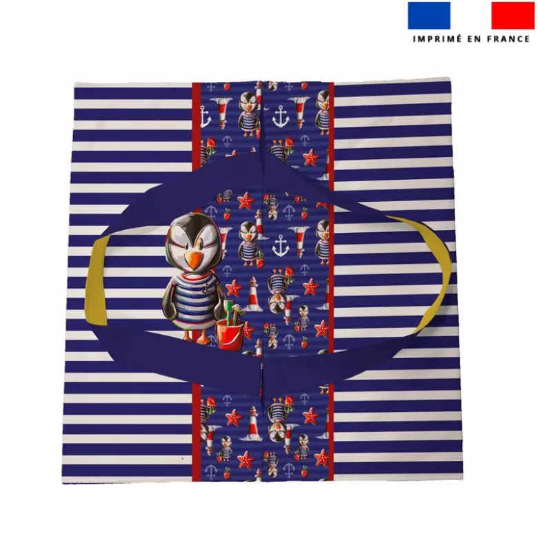 Patron sac à tarte motif macareux - Création Stillistic