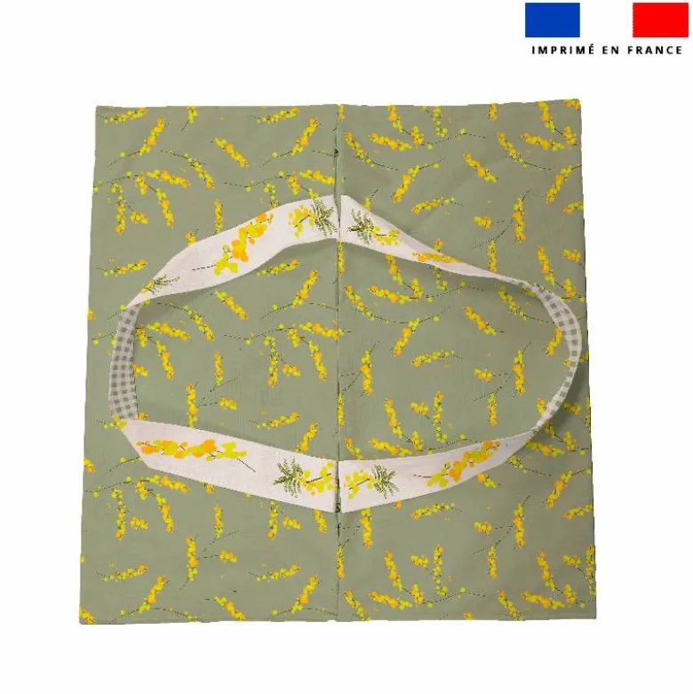 Patron sac à tarte motif mimosa