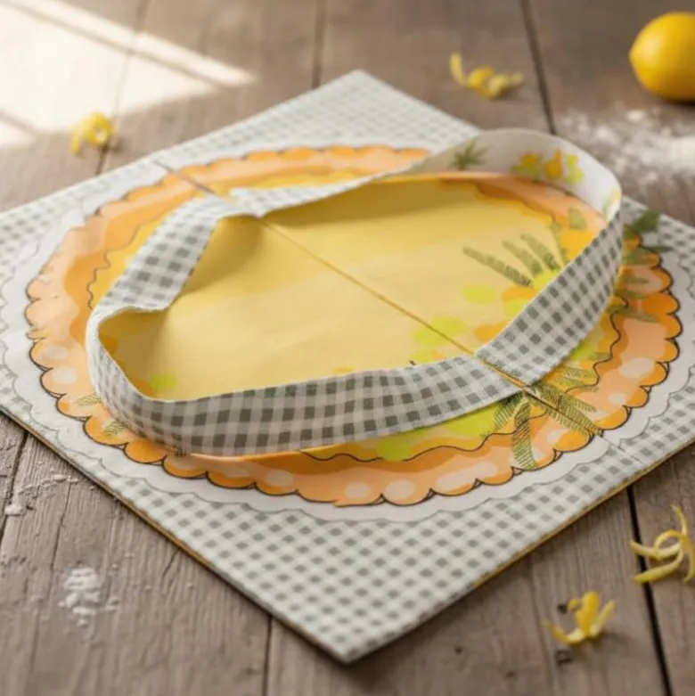 Patron sac à tarte motif mimosa