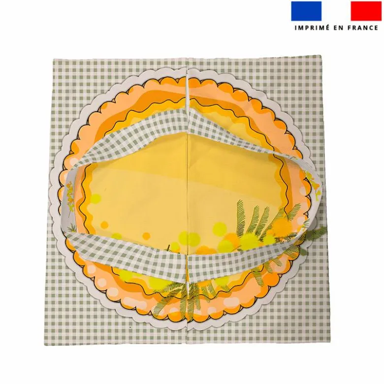 Patron sac à tarte motif mimosa