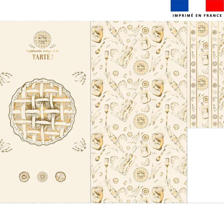 Patron sac à tarte motif pâtisserie