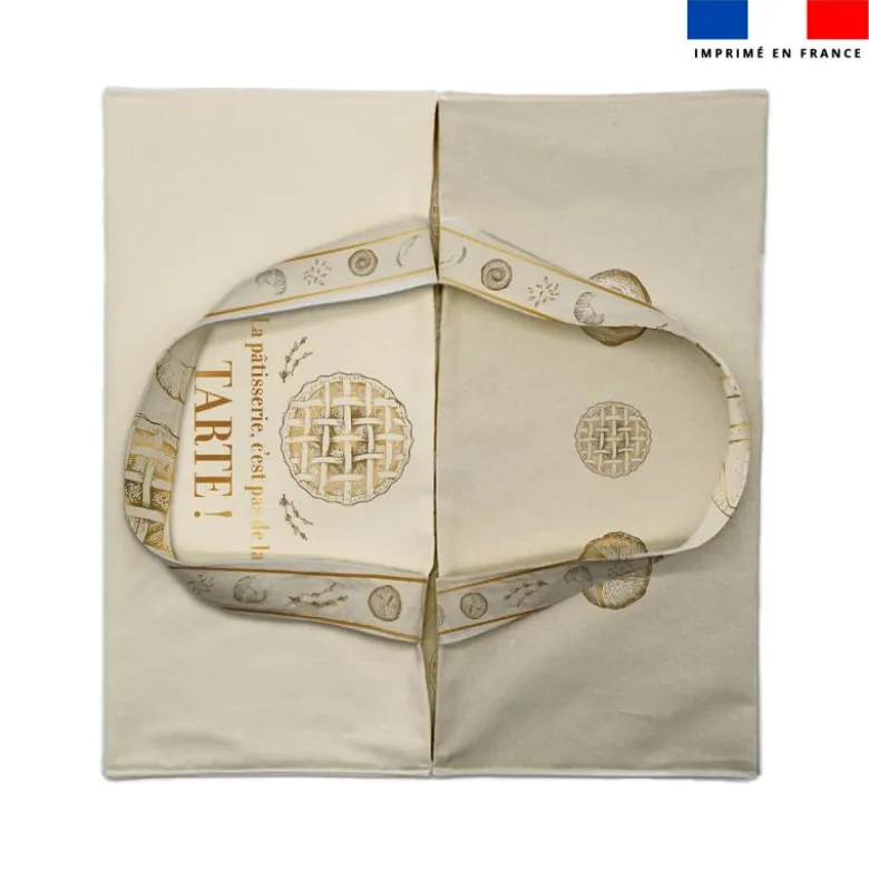 Patron sac à tarte motif pâtisserie