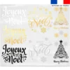 Planche DTF de transfert textile motif Joyeux Noël