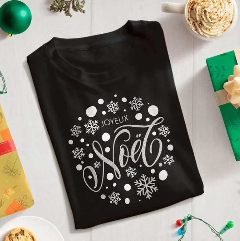 Planche DTF de transfert textile motif Joyeux Noël