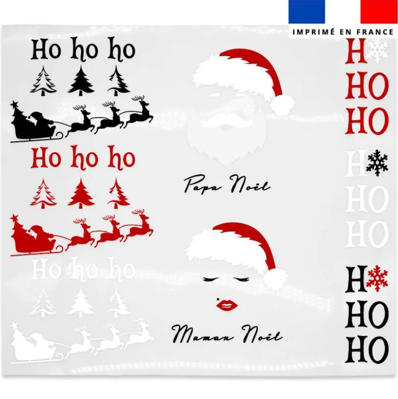 Planche DTF de transfert textile motif Hohoho