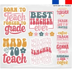 Planche DTF de transfert textile motif maîtresse