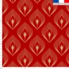 Plume de paon art déco or - Fond rouge