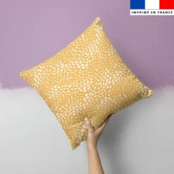 Pois blanc - Fond jaune