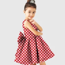 Pois blanc - Fond rouge