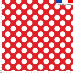 Pois blanc - Fond rouge