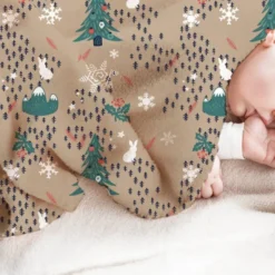 Polaire beige motif esprit de Noel