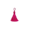 Pompon franges fuchsia 4 cm
