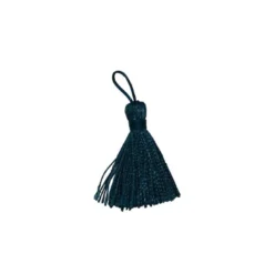 Pompon franges gris foncé 4 cm
