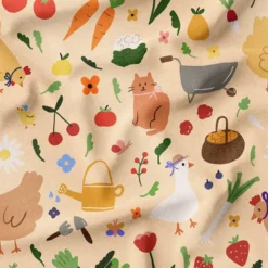 Potager - Fond Beige- Création Pauline Recht