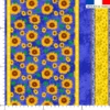 Provençal fleur de tournesol - Fond bleu