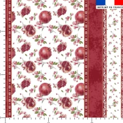 Provençal grenade et fleurs - Fond blanc