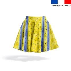 Provençal petites olives noires bande bleue - Fond jaune